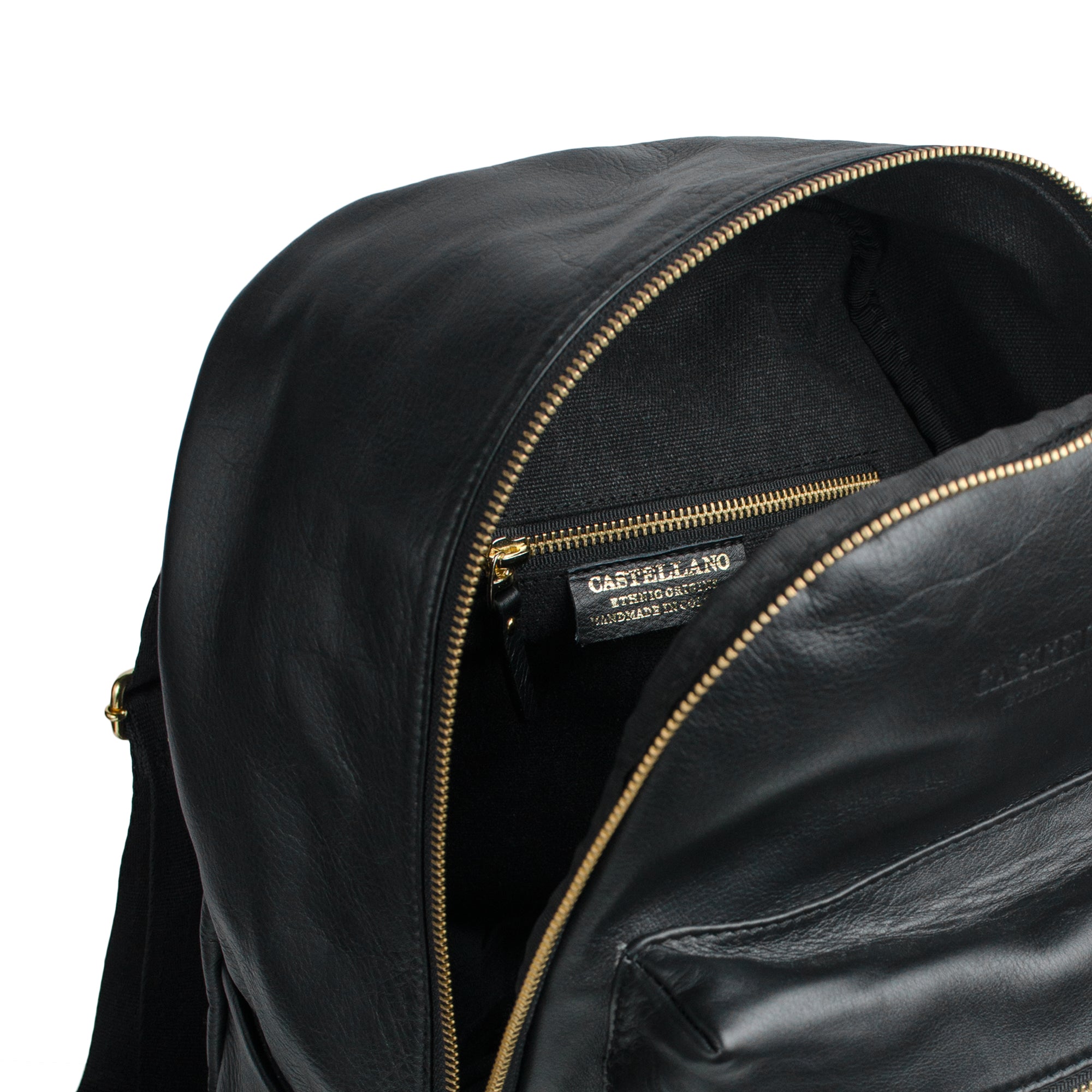 City Leather Backpack - Golden Brass