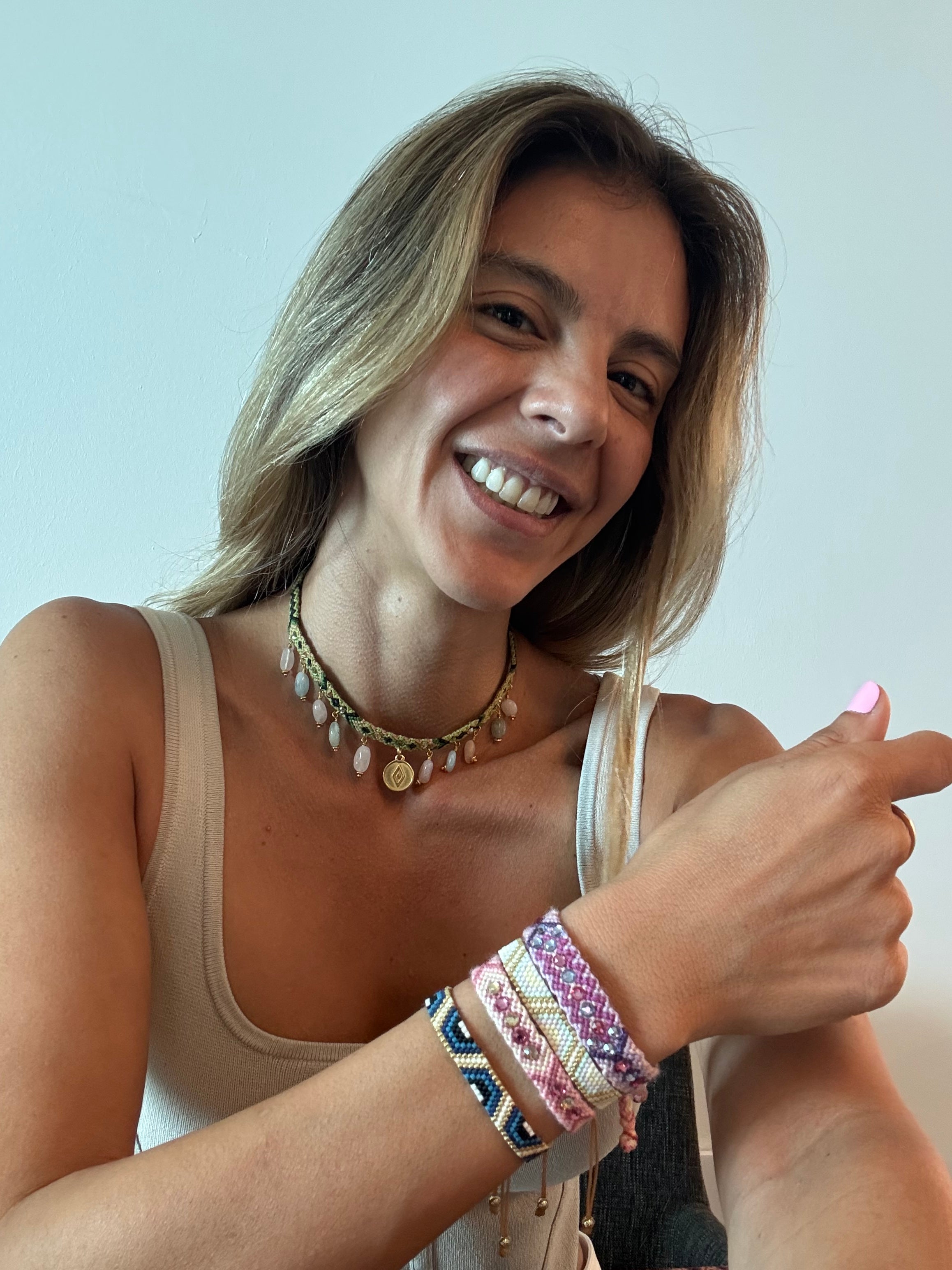 Pulsera Wayuu Be the Change  - Amatista