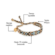 Pulsera Wayuu Be the Change  - Beige