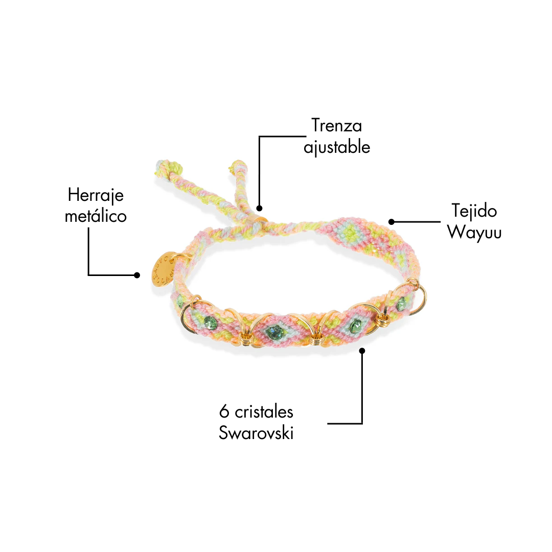 Pulsera Wayuu Free Spirit - Limon