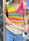 Rainbow Multicolor  Crop Top