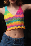 Rainbow Multicolor  Crop Top