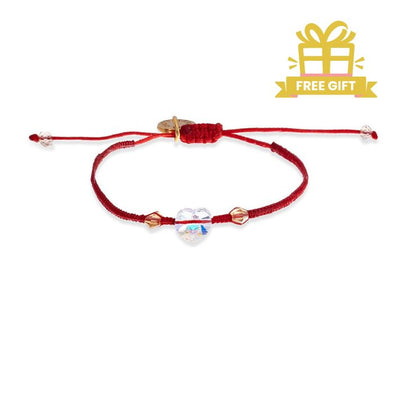 Pulsera Corazón de Swarovski - Rojo