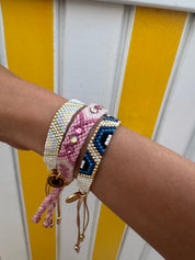 Wayuu Skinny Bracelet -  Desert Rose