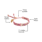 Wayuu Skinny Bracelet -  Desert Rose