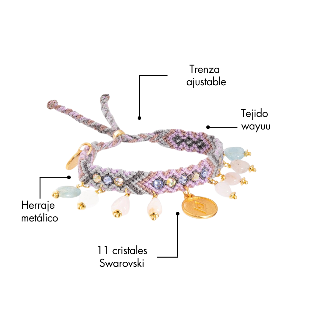 Pulsera Wayuu Kalepsu - Lilac
