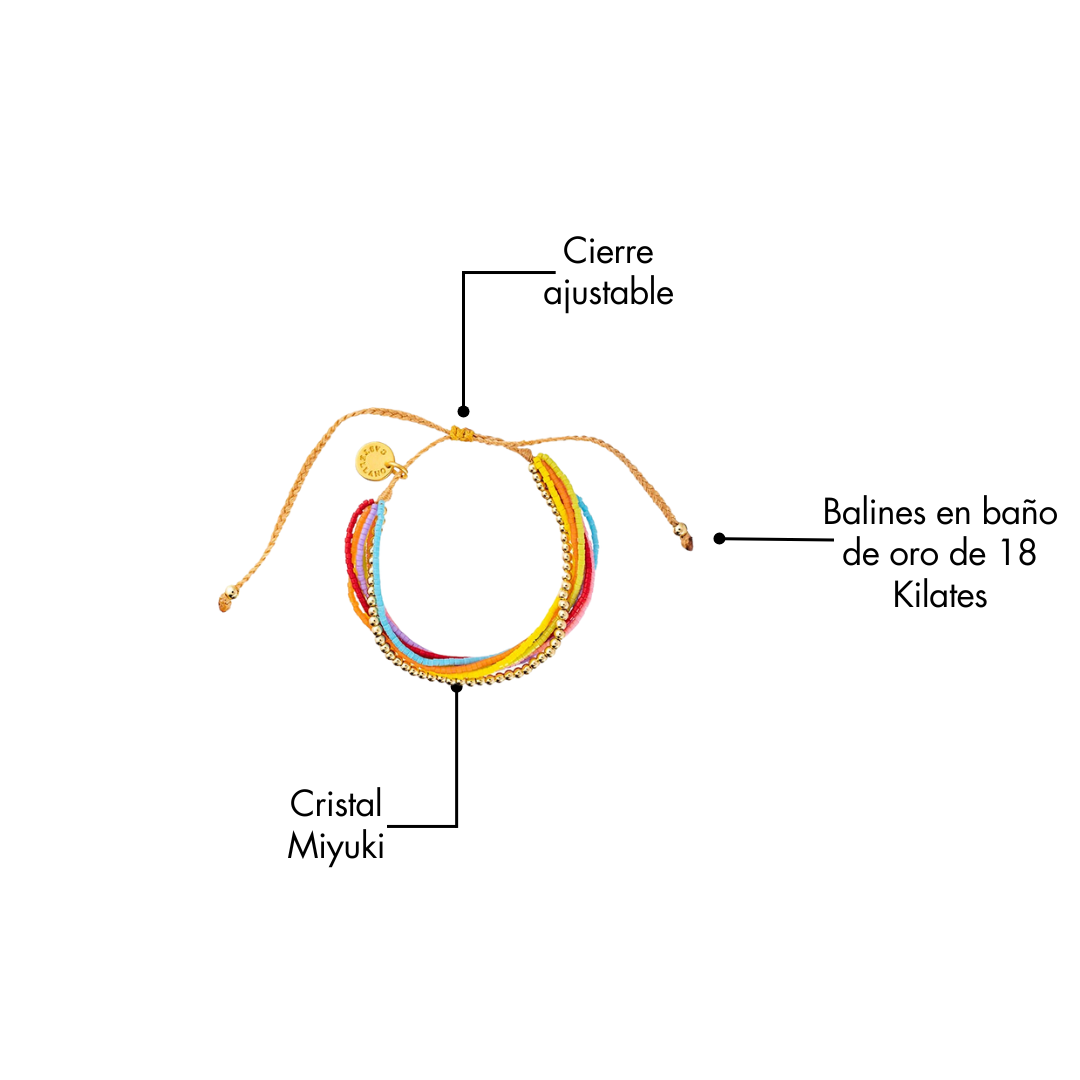 Miyuki Bracelet Stack - Rainbow