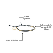 Pulsera Gold Power. Color Black