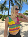 Rainbow Multicolor  Crop Top