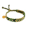 Wayuu Skinny Bracelet -  Nature Green