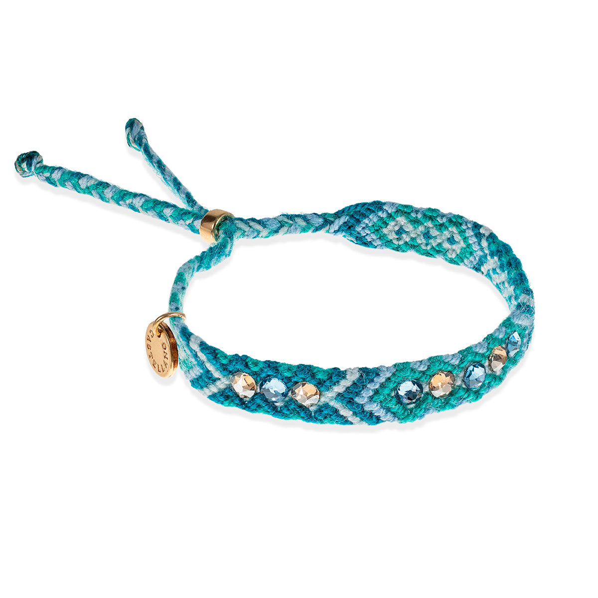 Wayuu Skinny Bracelet -  Aqua