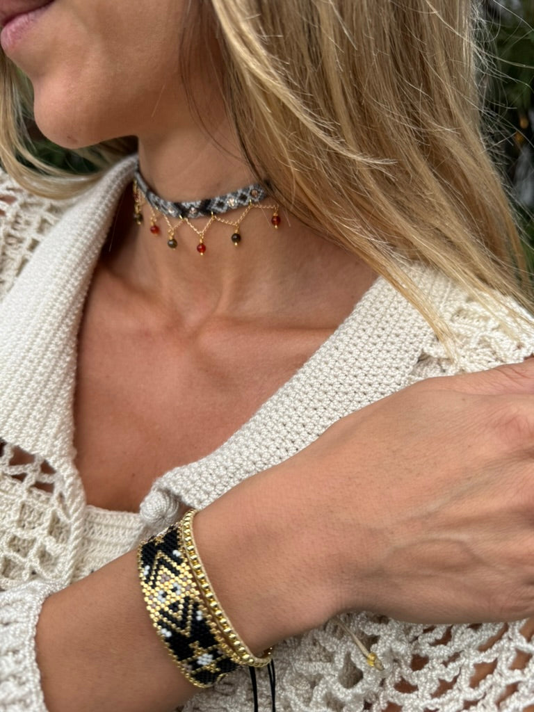 Choker Wayuu Jolotsü -Greige