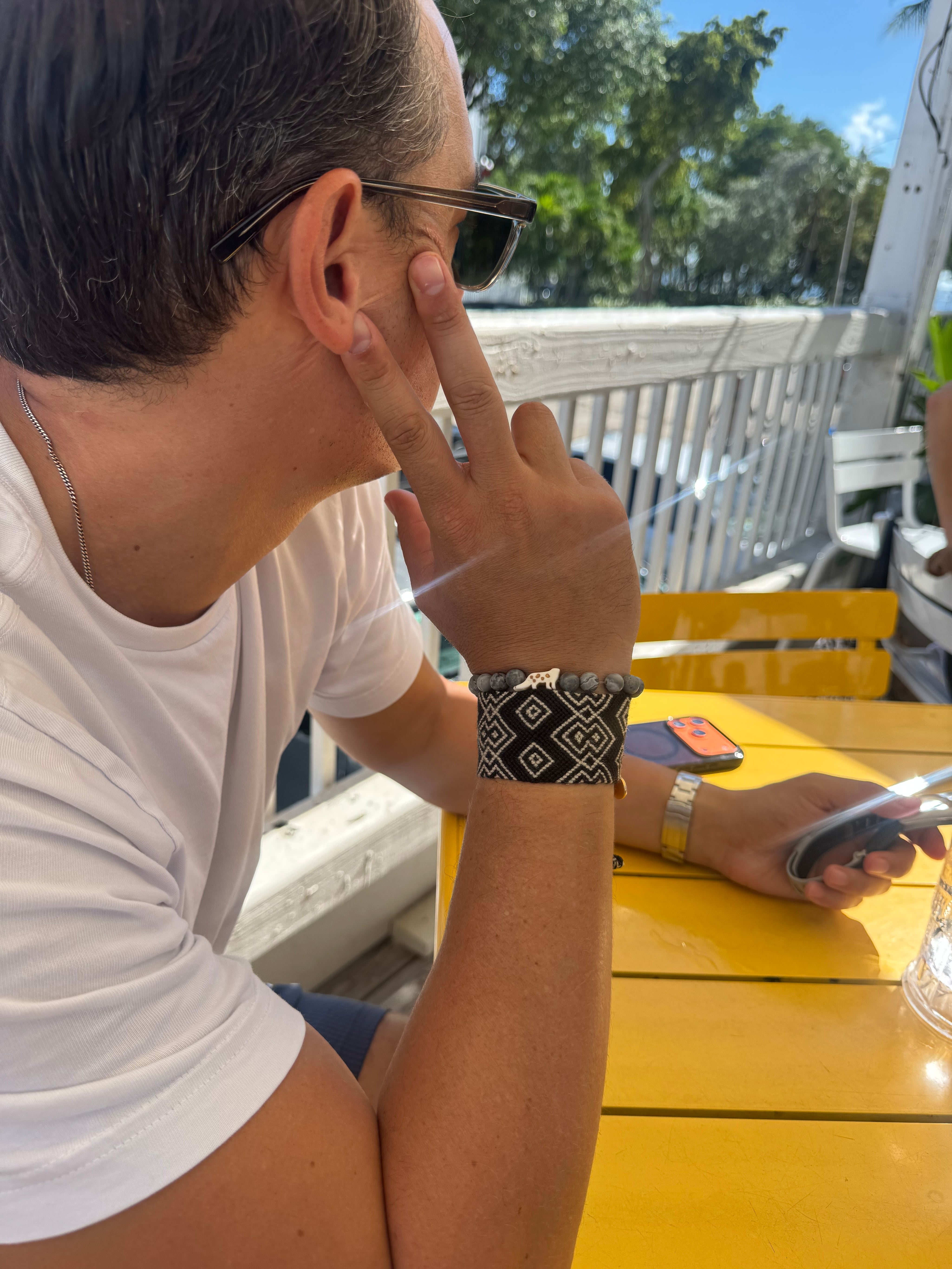 Pulsera Wayuu Good Vibes Black