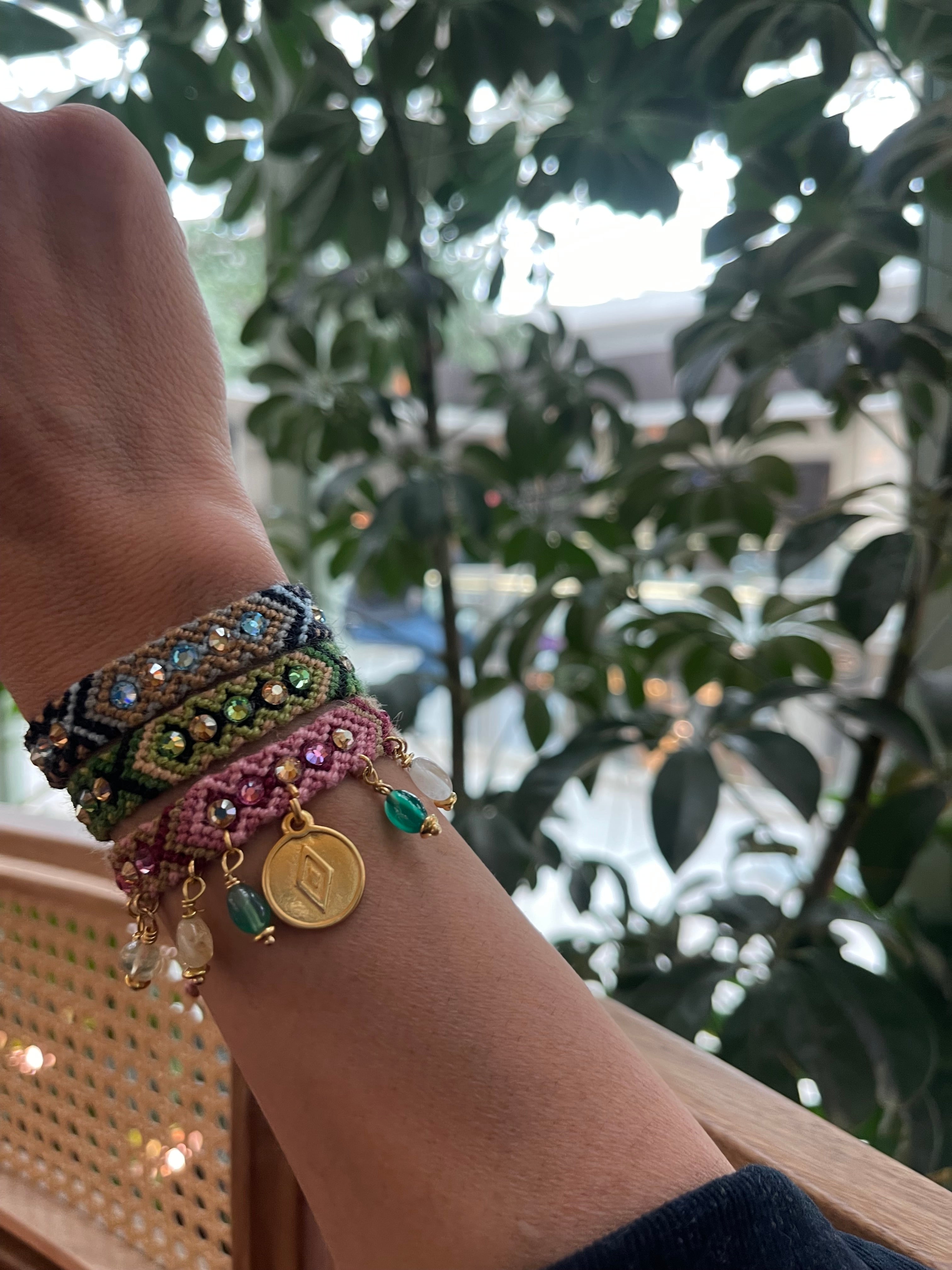 Wayuu Skinny Bracelet - Beach Blue