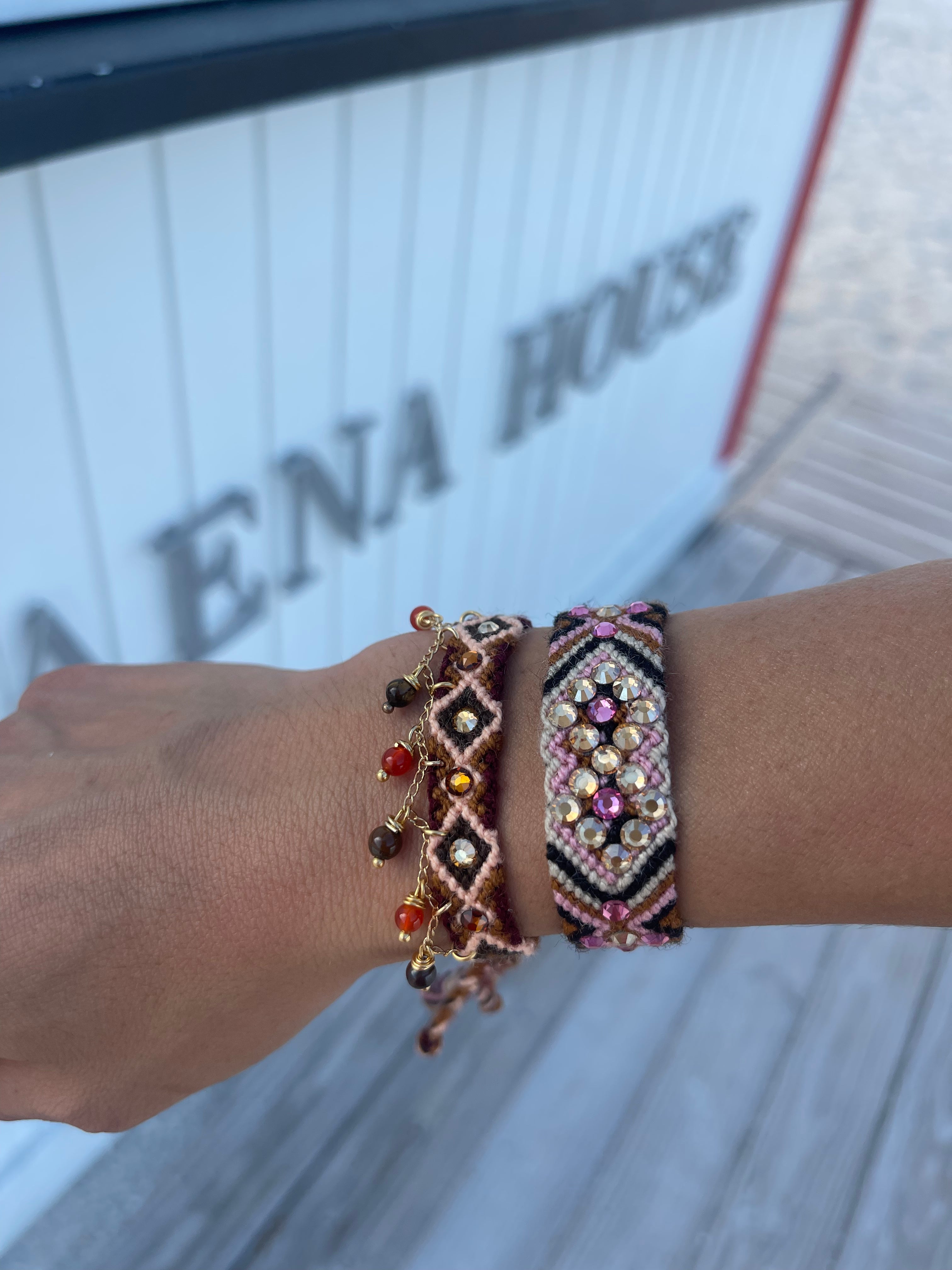 Pulsera Wayuu Free Spirit Stones - Cafe