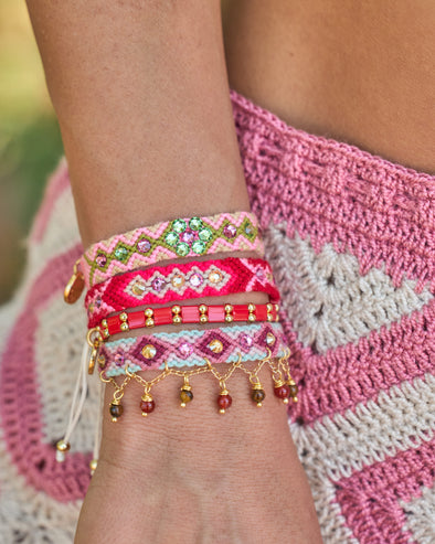 Buganville Wayuu set x4 pulseras