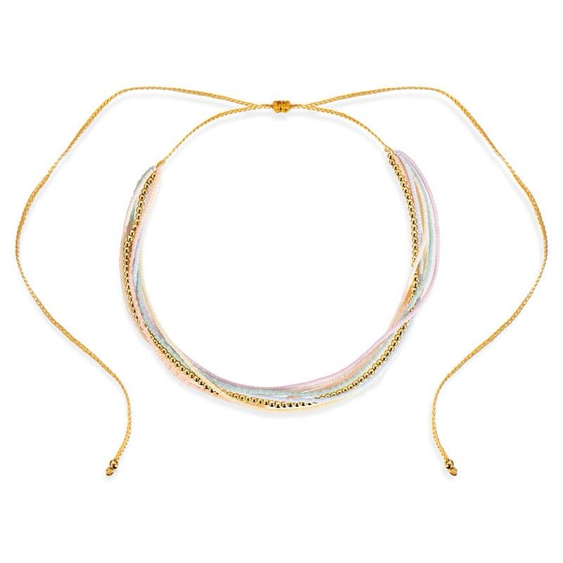 Miyuki necklace stack -  Desert Glow