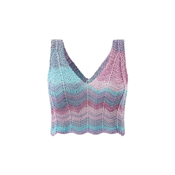 Lilac Multicolor  Crop Top