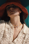 Miyuki necklace stack - Rainbow