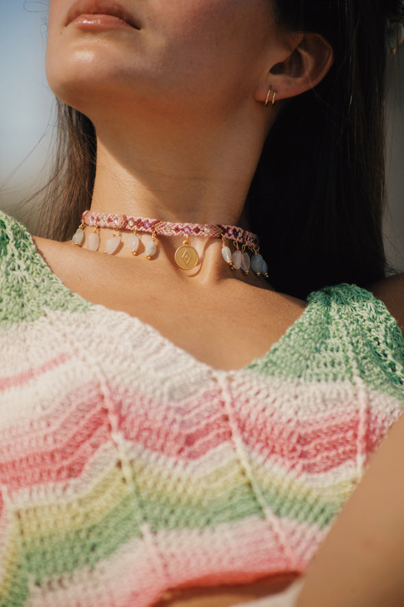 Choker Wayuu Kalepsu - Pink Aura