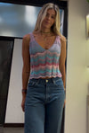 Lilac Multicolor  Crop Top