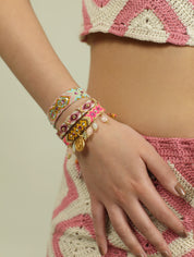 Pulsera Wayuu Free Spirit - Vinotinto