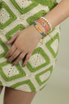 Wayuu Skinny Bracelet -  Aqua