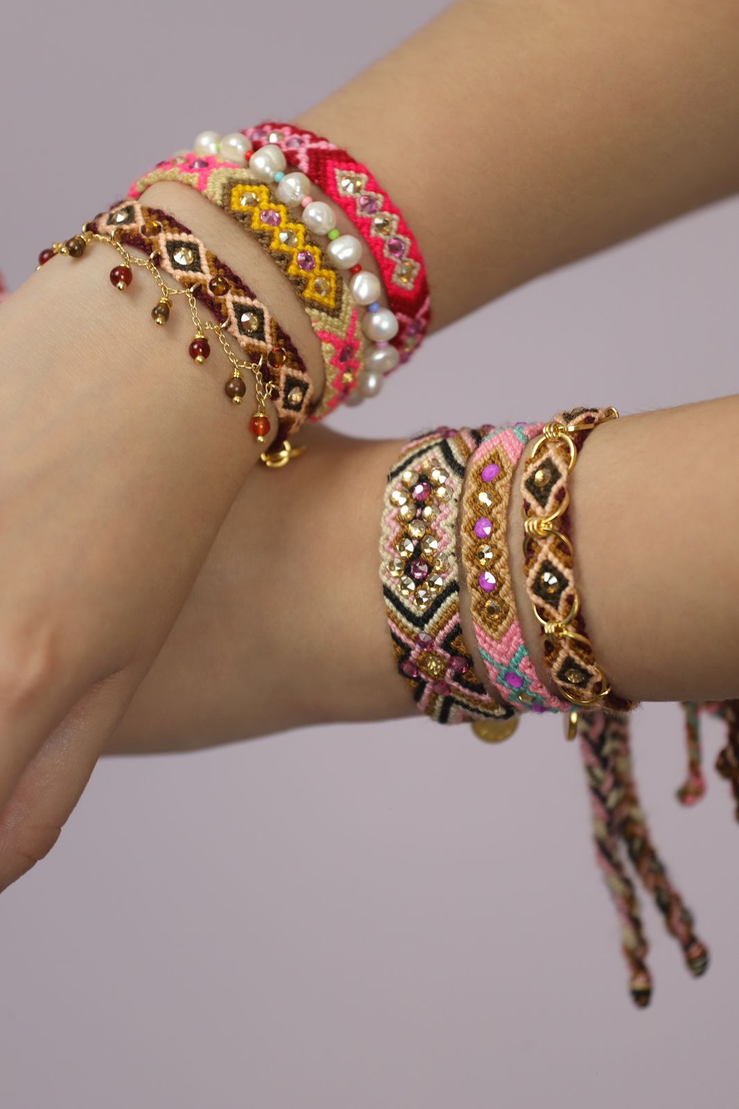 Pulsera Wayuu Free Spirit Stones - Cafe