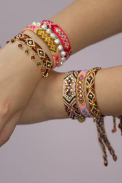 Pulsera Wayuu Free Spirit Stones - Cafe