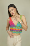 Rainbow Multicolor  Crop Top