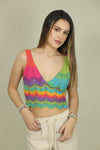 Rainbow Multicolor  Crop Top