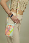 Makki Mini Pouch with Pom Poms - Pastel Swirl