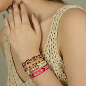Pulsera Wayuu Free Spirit Stones - Cafe