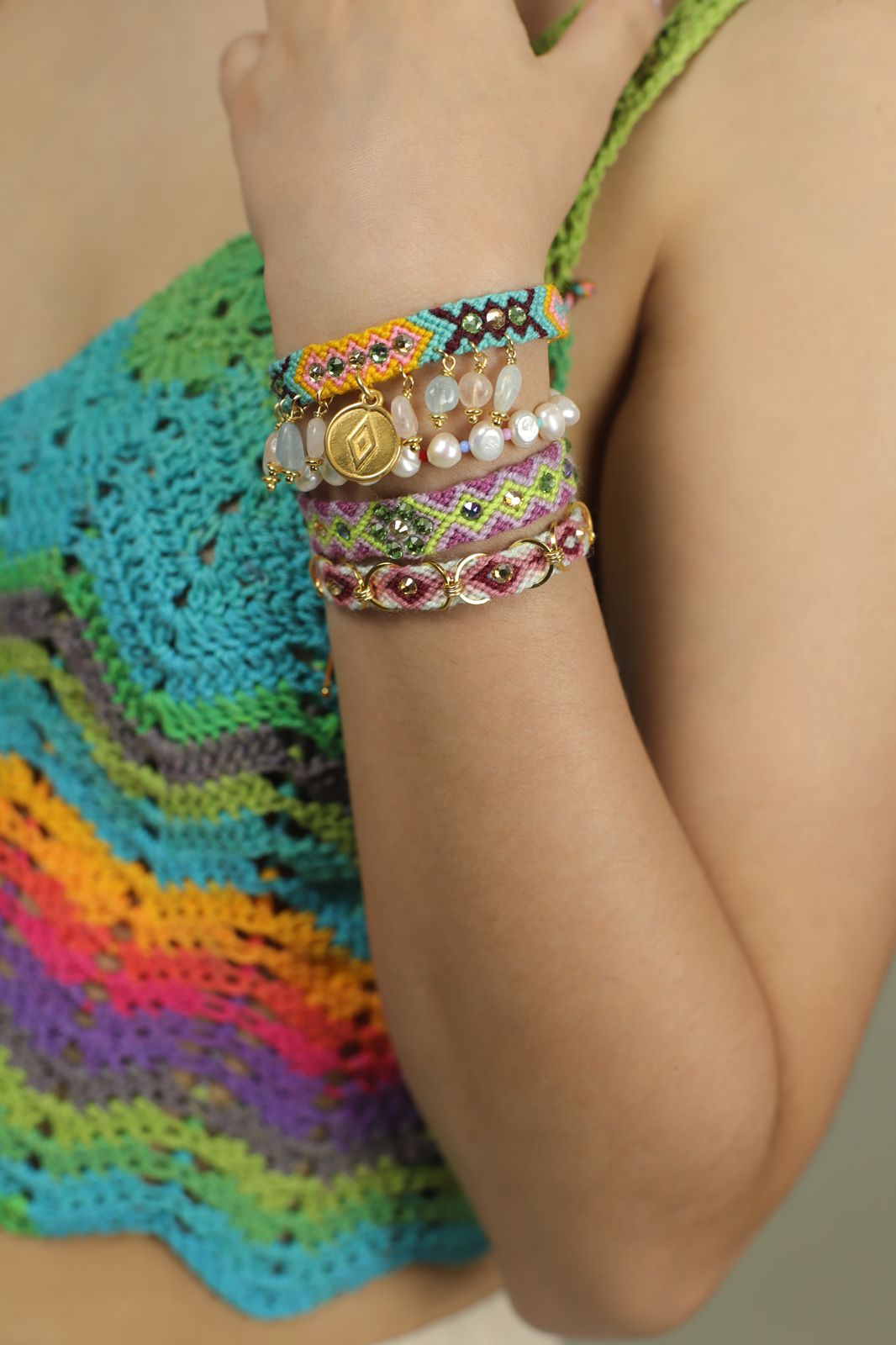 Pulsera Wayuu Kalepsu - Aqua