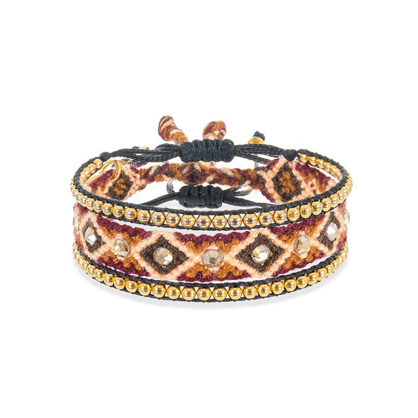 Wayuu skinny Stack set x3 - Marron