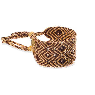 Pulsera Wayuu Girl Power - Chocolate