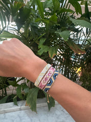 Wayuu Skinny Bracelet -  Desert Rose