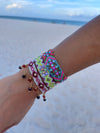 Pulsera Wayuu Free Spirit Stones - Vinotinto