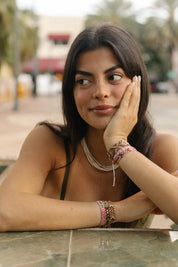 Wayuu Skinny Bracelet -  Sahara Blush