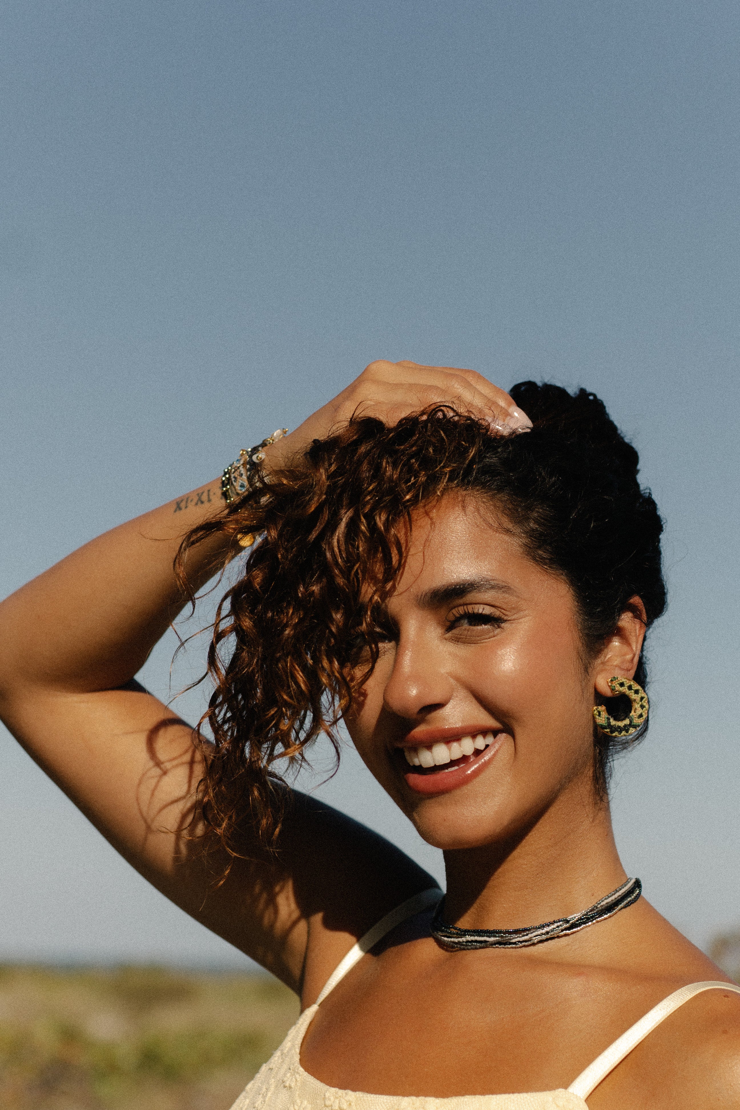 Miyuki necklace stack - Silver