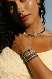 Sahara  Miyuki Bracelet-  Silver