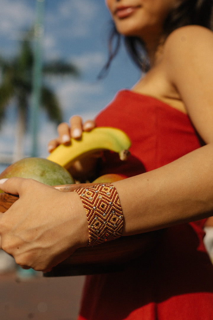 Pulsera Wayuu Girl Power - Sahara Gold