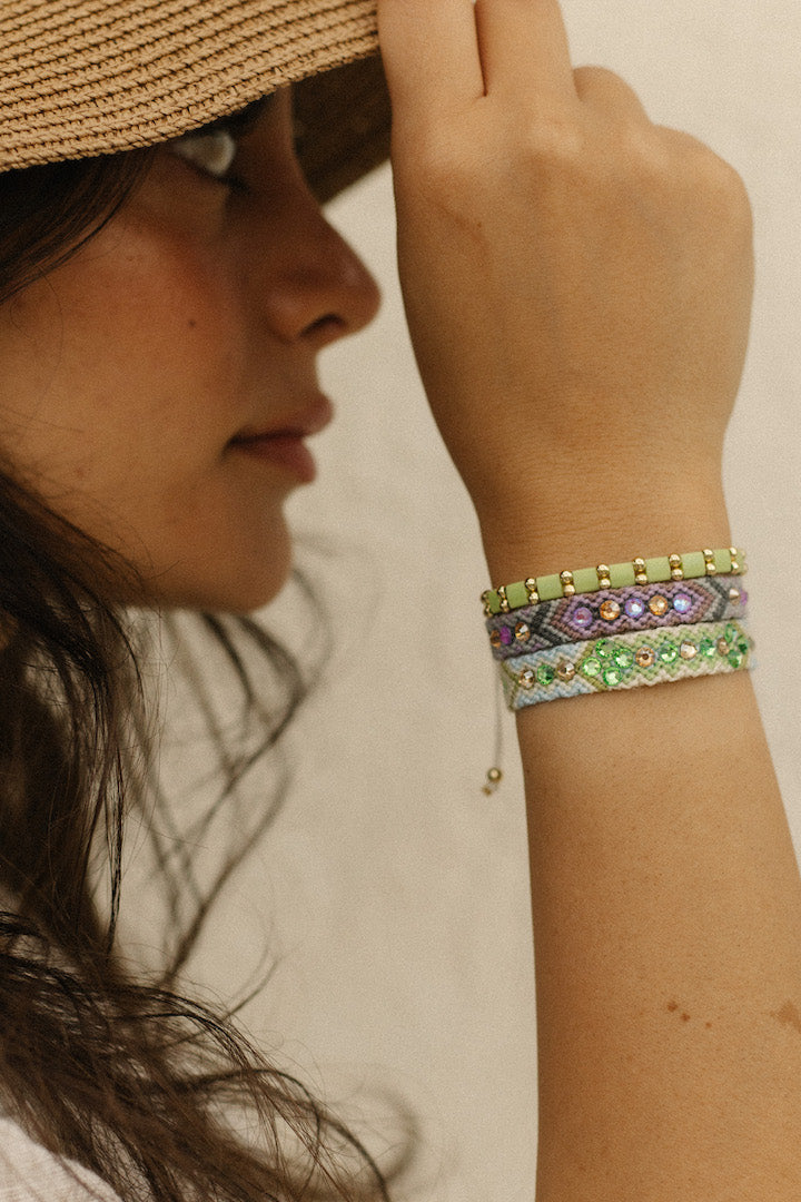 Wayuu Skinny Bracelet -  Lilac
