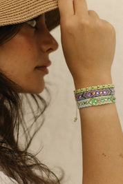 Wayuu Skinny Bracelet -  Lilac
