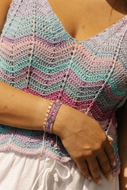 Lilac Multicolor  Crop Top