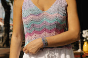 Wayuu Skinny Bracelet - Beach Blue