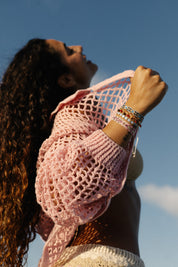 Pulsera Wayuu Free Spirit Stones - Beach Blue