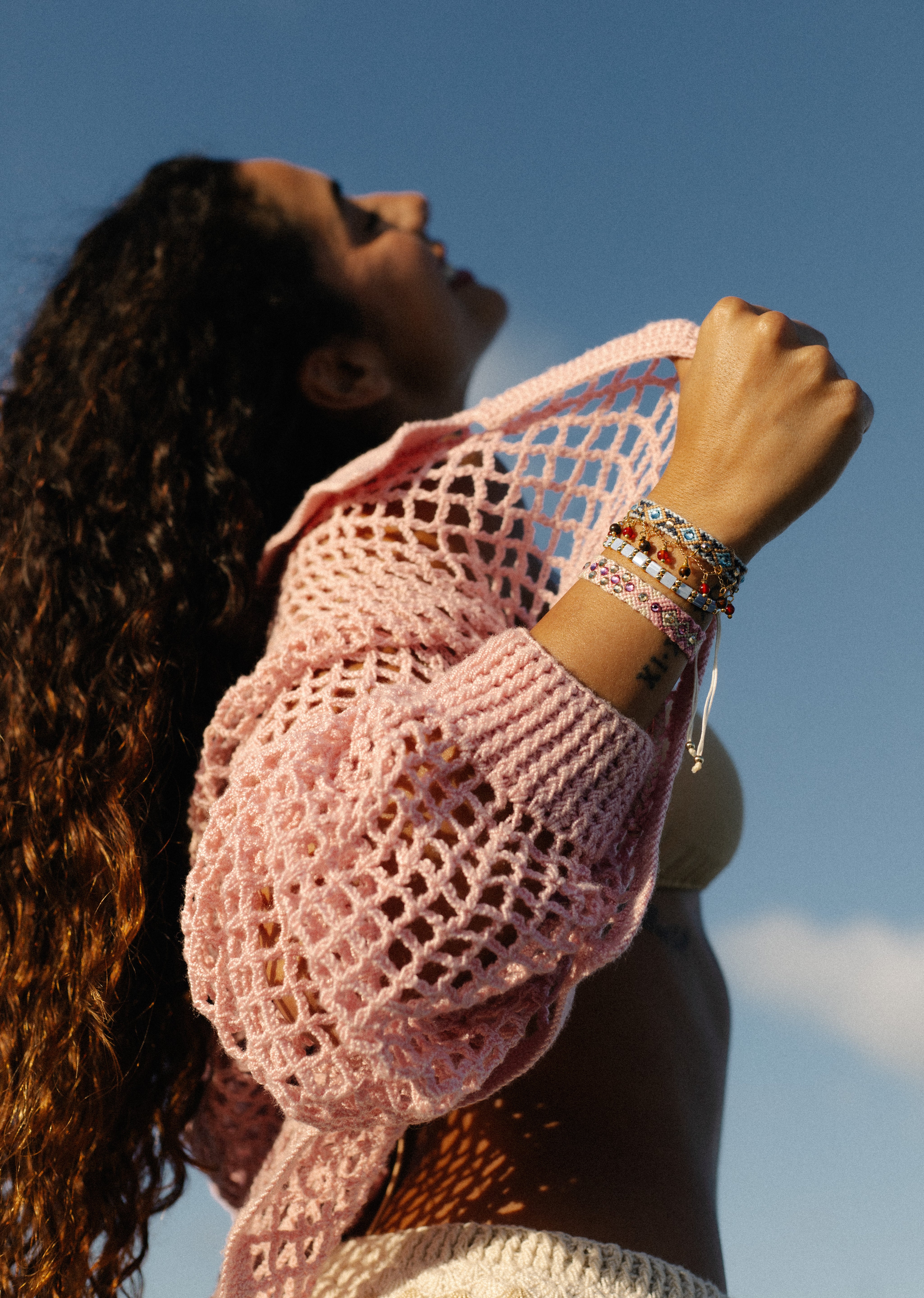 Pulsera Wayuu Free Spirit Stones - Beach Blue