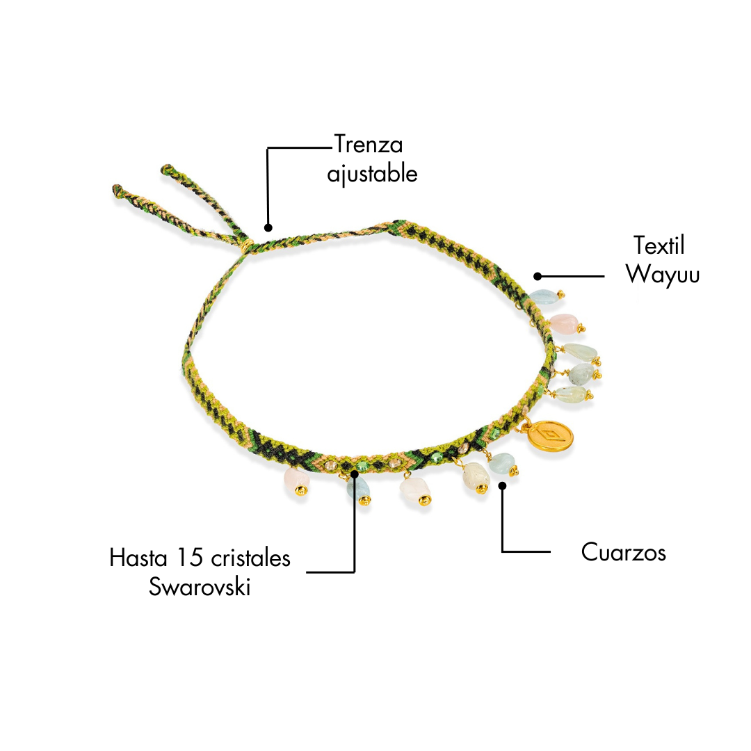 Choker Wayuu Kalepsu - Nature Greeen