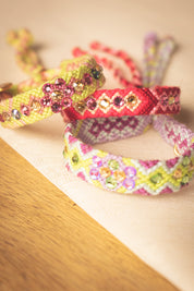 Wayuu Skinny Bracelet - Corazón